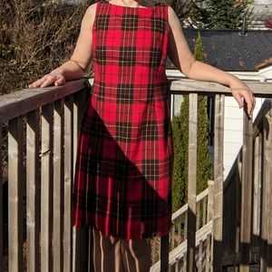 Vintage Wool Plaid Dress SZ Med